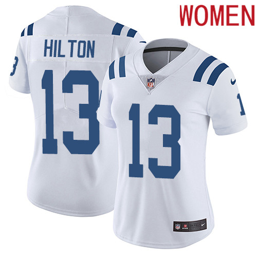 2019 Women Indianapolis Colts 13 Hilton white Nike Vapor Untouchable Limited NFL Jersey